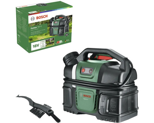 Nettoyeur haute pression sans fil BOSCH 18V-6 20 bar, sans batterie ni chargeur Nettoyeur de vélos sans fil Bosch Fontus 18V-6 avec brosse et emballage du produit