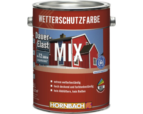 HORNBACH Holzfarbe Wetterschutzfarbe anthrazitgrau 2,5 L Dose Wetterschutzfarbe mit Hornbach Logo