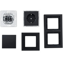 Einsatz, Steckdosenelement und Rahmen für Steckdose