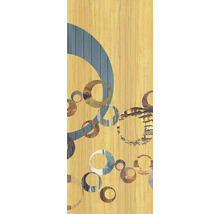 Panneau décoratif avec motif de cercles sur bois