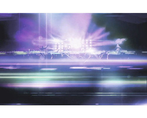 Concert avec foule et éclairage de scène