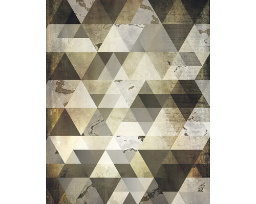 Papier peint panoramique intissé 6025A-VD2 Enigma 2 pces 200 x 250 cm Motif géométrique triangulaire pour décoration murale