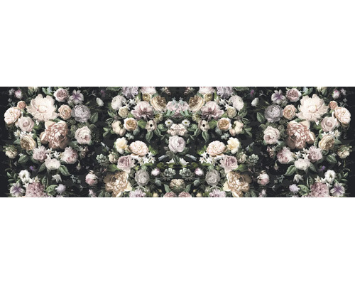 Motif floral avec roses et pivoines