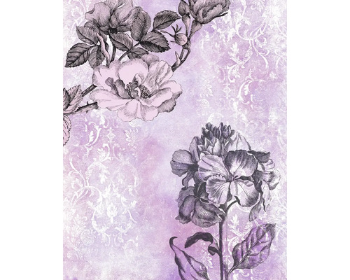 Motif floral avec des roses et des éléments floraux