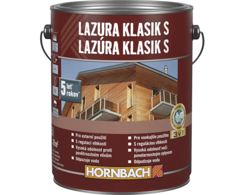 Farbe Holzlasur Klassik S für den Aussenbereich im Metalleimer