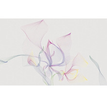 Représentation abstraite d'une fleur faite de lignes fines