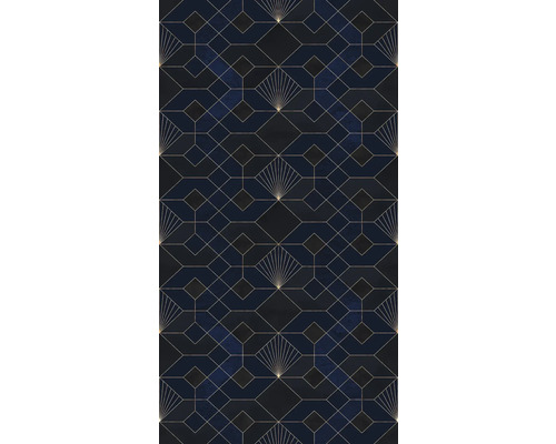 Papier peint avec des lignes géométriques et des motifs Art déco