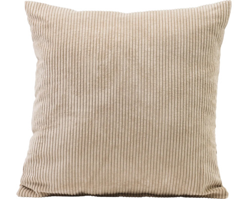 Coussin carré en velours côtelé