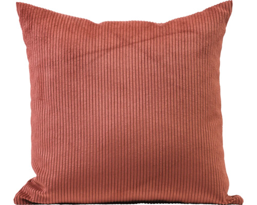 Coussin carré en velours côtelé