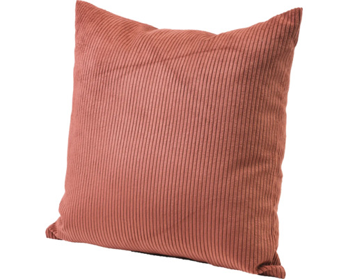 Coussin carré en velours côtelé