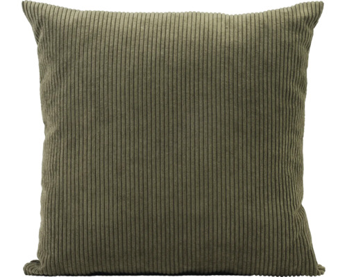 Coussin carré en velours côtelé