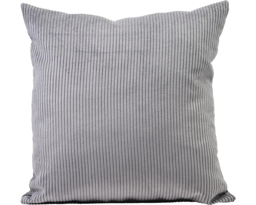 Coussin décoratif Capri Cord uni anthracite 45x45 cm Coussin en velours côtelé