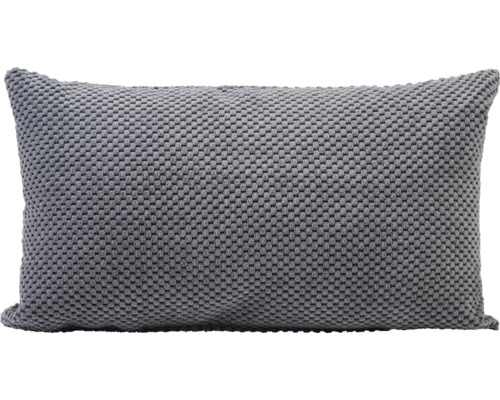 Coussin gris à motif tricoté