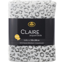 Claire Jacquard Decke in Leopardenoptik, circa 150 x 200 Zentimeter