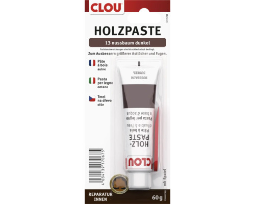 Clou pâte à bois noyer foncé pour réparer les nœuds et les joints