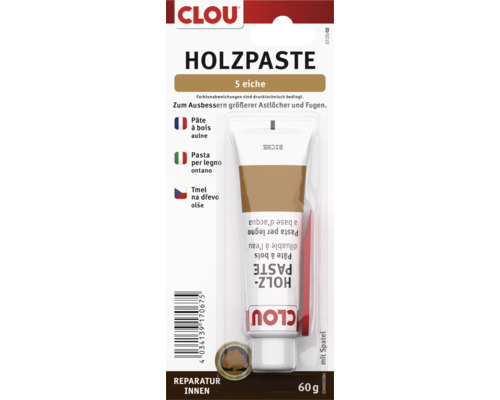 Clou Holzpaste Eiche zum Ausbessern von Holz
