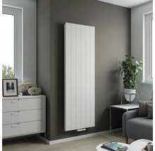 Salon moderne avec radiateur vertical au mur