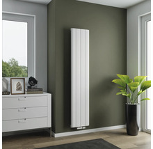 Modernes Wohnzimmer mit einem weißen Heizkörper an der Wand