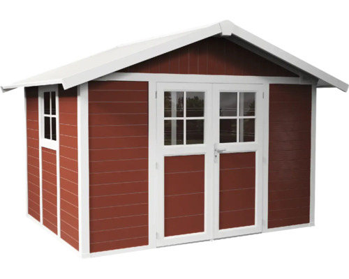 Abri de jardin avec double porte et fenêtre