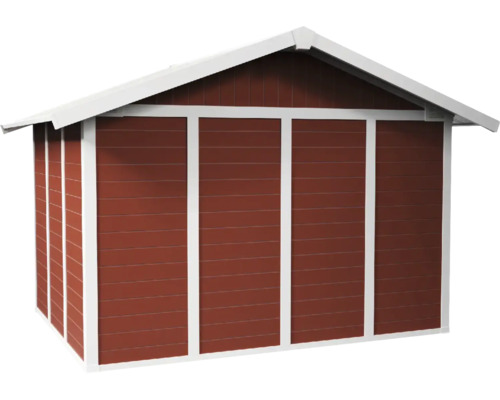 Abri de jardin avec toit à deux pentes et bardage horizontal en bois