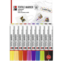 Textilmarker Set mit zehn Stiften von Marabu