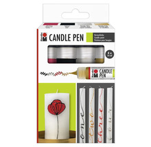 Set de stylos de peinture pour bougies avec quatre couleurs pour décorer les bougies