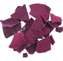 Fragments de pigments colorés violets pour peinture ou mortier