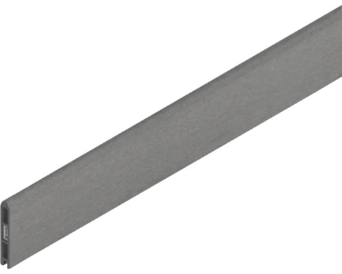 Abschlusslamelle Osmo mit Alu-Kern 184 x 12,3 cm hellgrau Kunststoff Abschlussprofil für Bauprojekte
