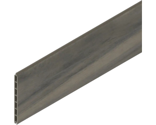 Lamelle individuelle Osmo Multi-Fence 184 x 25,3 cm gris argent co-extrudé Barre de finition en plastique