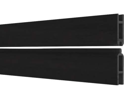 Profilé de départ et profilé d’extrémité Osmo pour remplissage type co-extrusion 184 x 12,6 cm gris pierre Deux profilés de clôture pour l'aménagement de jardin