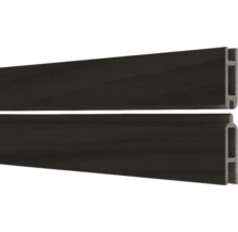 Deux profilés en plastique foncés