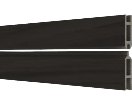 Profilé de départ, profilé d’extrémité Osmo pour remplissage type co-extrusion 184 x 12,6 cm marron clair Deux profilés en plastique foncés