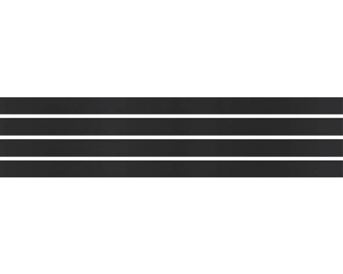 Kit d’extension Osmo Alu-Fence losange B 4 profilés dimension totale 180 x 1,9 x 44 cm anthracite Quatre plinthes sombres avec joint clair