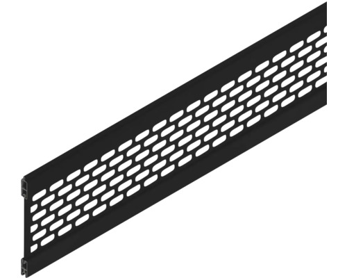 Profilé décoratif Osmo Ovale 184 x 1,9 x 25,3 cm anthracite Bande d'aération perforée