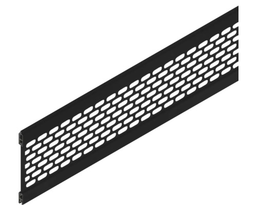 Profilé décoratif Osmo ovale 184 x 1,9 x 27,7 cm anthracite Baguette de protection des bords perforée