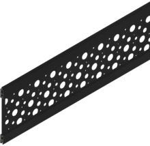 Gelochte Metallschiene zur Kabelorganisation.