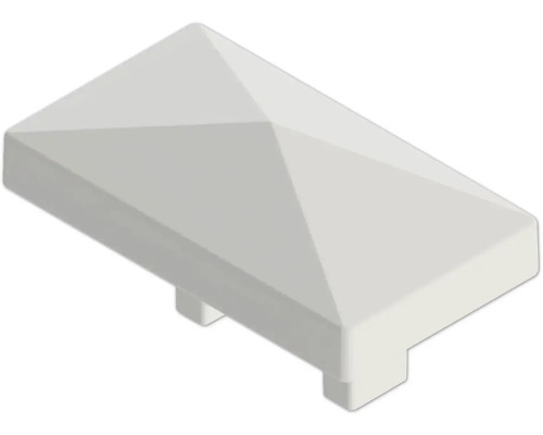 Couvre-poteau Osmo poteau de raccordement mural 6 x 4 cm argent Capuchon de poteau de clôture en forme de pyramide