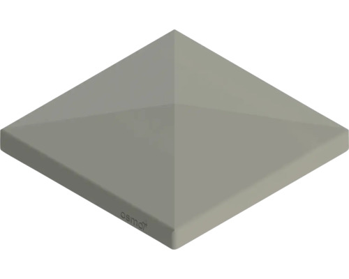 Couvre-poteau Osmo toit type D 9,7 x 9,7 cm gris Cache-poteau de clôture avec pyramide