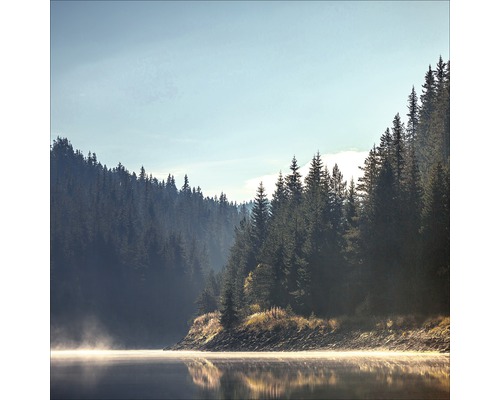 Tableau en verre forest lake 20x20cm