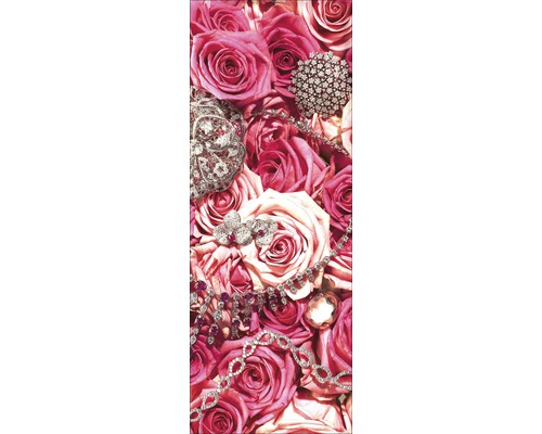 Tableau en verre A sea of roses 30x80cm