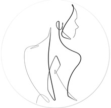Dessin d''une vue de dos féminine