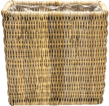 Geflochtener Pflanzkorb mit Kunststoffeinsatz