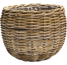 Panier à plantes tressé en rotin