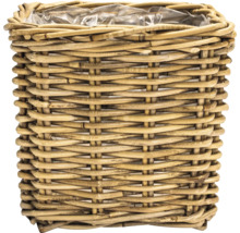 Panier à fleurs en rotin avec insert en plastique