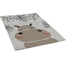 Badteppich mit Nilpferd-Motiv