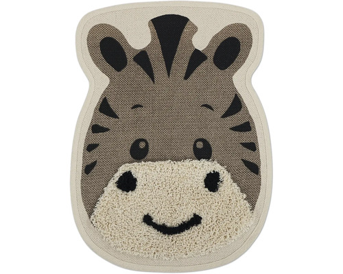Teppich Tierkopf Chawang Zebra 65x65 cm Zebra Teppich für Kinderzimmer