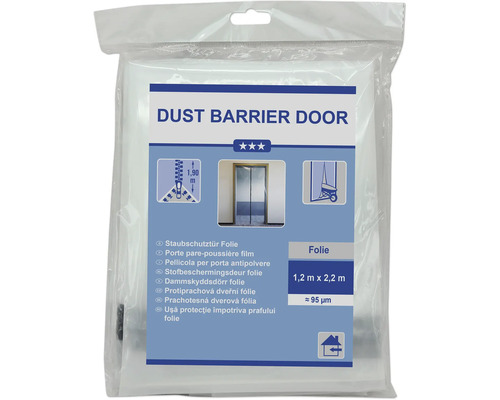 Staubschutztür aus Folie, 1,2 Meter mal 2,2 Meter
