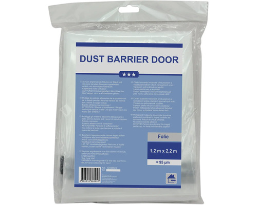 Staubschutztür aus Folie, 1,2 Meter mal 2,2 Meter