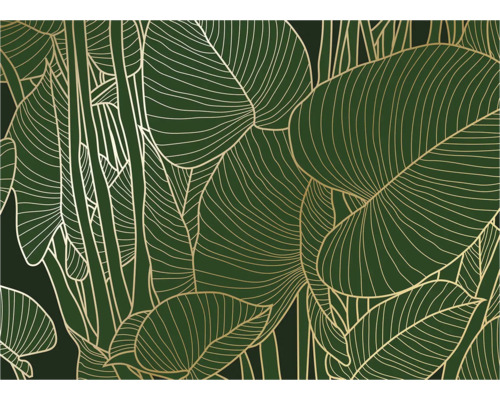 Papier peint à motif de feuilles
