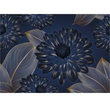 Papier peint décoratif avec motif de fleurs et de feuilles